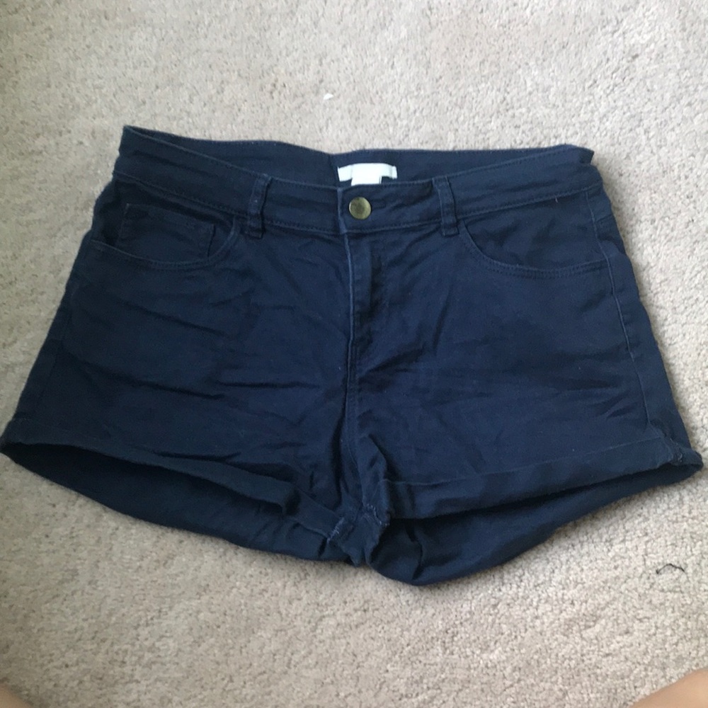 H&M navy denim like shorts